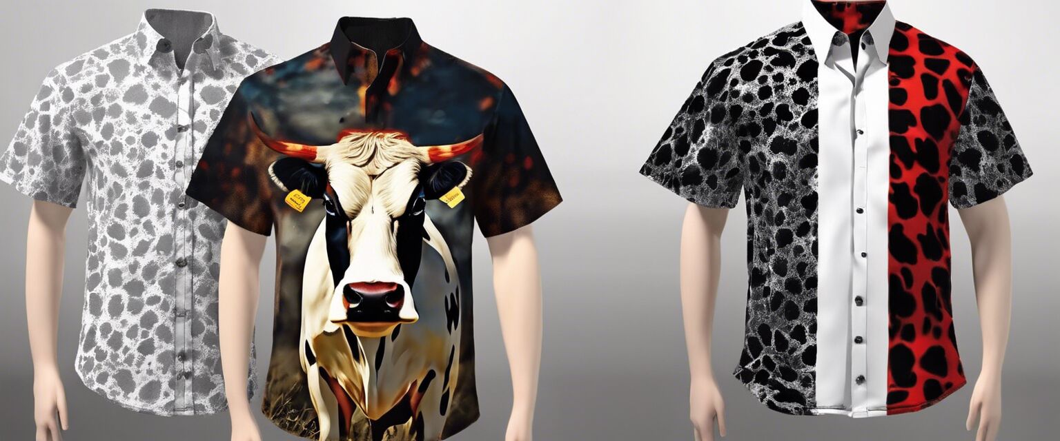 Customized cow print shirts